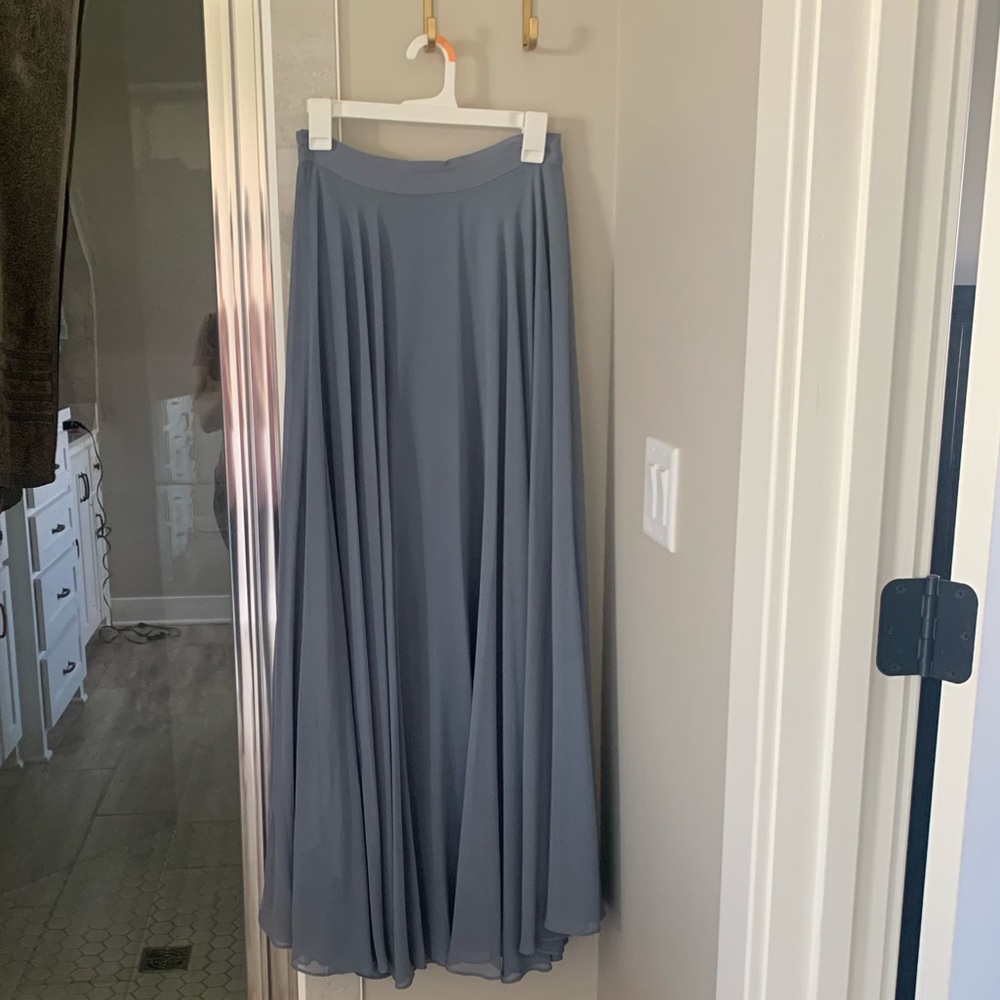 Slate blue maxi skirt